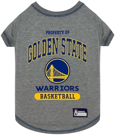 Pets First NBA Licensed Hoodies & T-shirt for Dogs & Cats, Golden State Warriors, Small