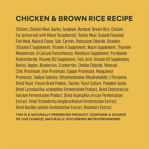 Instinct BeNatural Dry Dog Food, Whole Grain, Chicken & Brown Rice, 25 lb.