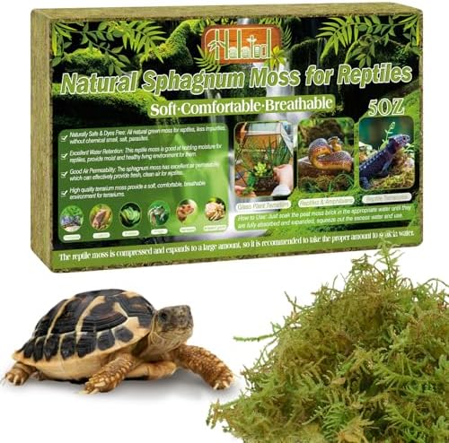 Halatool 5 OZ Sphagnum Moss for Reptiles - Green Terrarium Moss