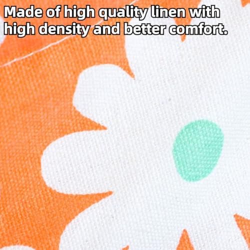 Warm Cat Hammock Lounge Hanging Bed for Cage Kennel Chair with Metal Frame, Adjustable Straps, Reversible Cat Bed, Machine Washable, Suitable for All Seasons (Orange,Small)