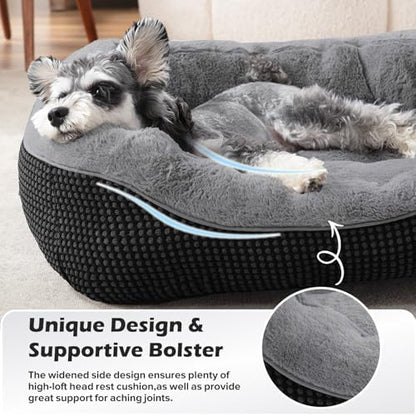 INVENHO Small Dog Bed Orthopedic Warming Soft Calming Sleeping Durable with Anti-Slip Bottom