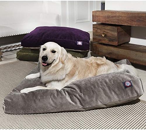 Majestic Pet Rectangular Dog Bed, X-Large, 50x42x5 in, Washable, Orange