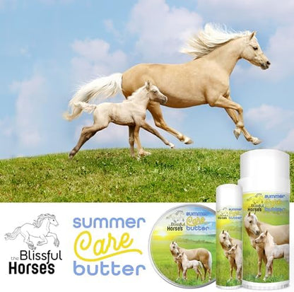 The Blissful Horses Summer Care Sun Butter, Gentle Horse Sunscreen, Easy-to-Apply Equine Sunblock Solution, Must-Have Horse Essentials for All Day Sun Protection, 2 oz.
