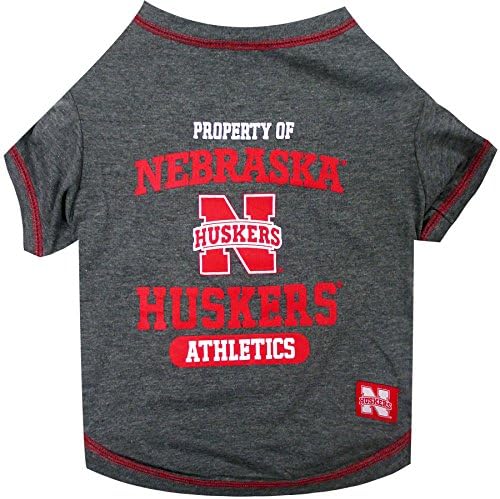Pets First Collegiate NEBRASKA CORNHUSKERS Dog T-Shirt, X-Small. - Licensed Shirt for Pets Team Colored with Team Logos.- Premium Stretchable Materials for the Comfrot of your Dog & Cat.