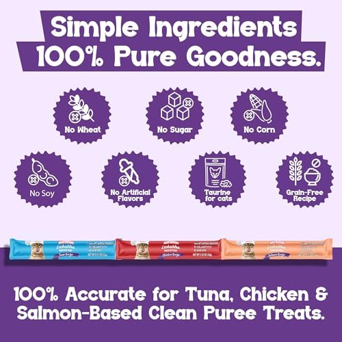 Beefeaters Variety Pack Pure Cat Treats 1.59oz (12 Pack) | Lickable Squeeze Tube Treats, Grain-Free, No Added Sugar, Taurine-Enriched, Ideal for Bonding, Seniors, Toppers & Everyday Treating