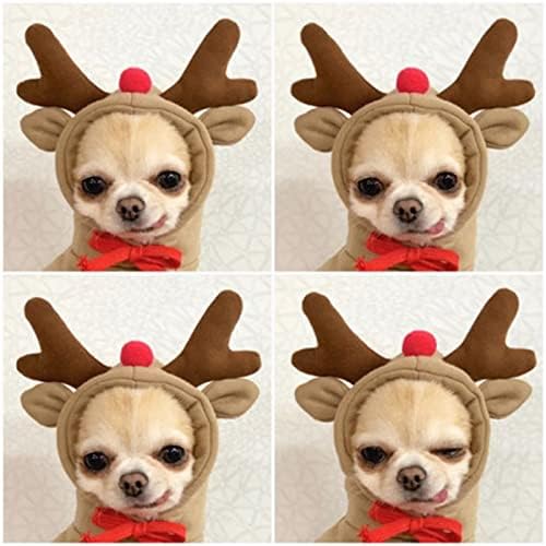 Warm Dog Winter Clothes Reindeer Coat Hoodie, Coffee, XL