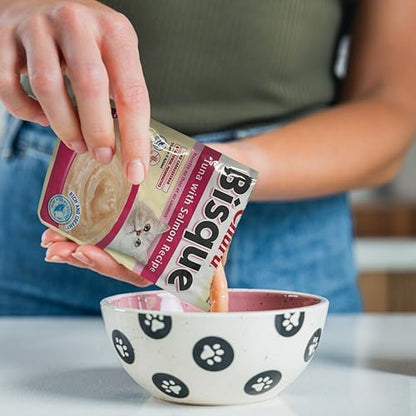 INABA Churu Bisque for Cats, Creamy Purée Side Dish Pouch, 1.05 oz Pouches, 15 Pouches Total, Tuna Variety