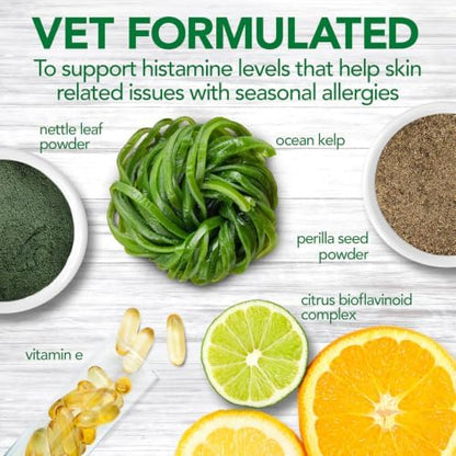 Vet's Best Seasonal Allergy Soft Chews for Dogs, Soothes Dog, 30 Day Supply
