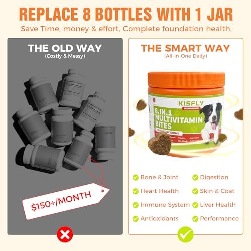 8-in-1 Dog Multivitamin Chews for Daily Wellness & Immune Support