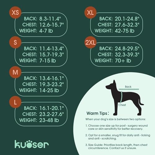 Kuoser Recovery Suit for Dogs After Surgery, Female Dog Onesie for Surgery