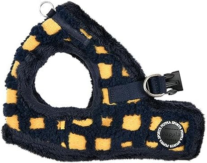 Puppia Stefan Vest Dog Harness Step-in Warm Winter Tumbling Waffle Pattern for Small and Medium Dog, Navy, X-Large