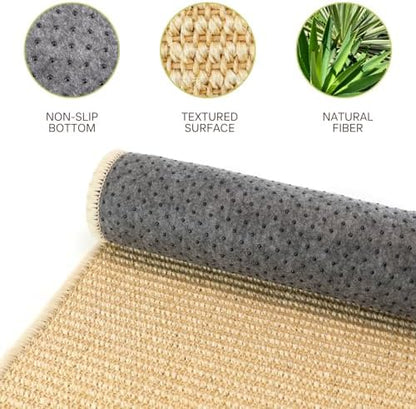 3-Pack Rabbit Scratching Pads – Natural Sisal Bunny Scratch Mat for Claw & Teeth Care, Small Animal Enrichment Toys, Chew-Resistant Bedding for Cages, Play Areas (15.7"x11.8")