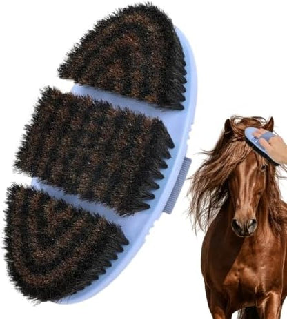Soft Horsehair Horse Face Brush Flexible Horse Brush for Grooming