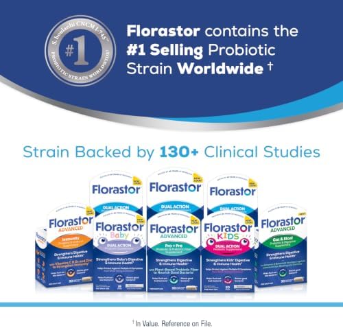 Florastor Probiotic for Digestive and Immune Health, 54 Capsules