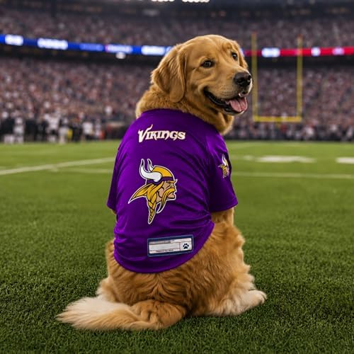 Littlearth NFL Minnesota Vikings Stretch Pet Jersey,Large