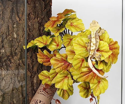 2Pack Yellow Reptile Plants Fake Heuchera Terrarium Hanging Suction