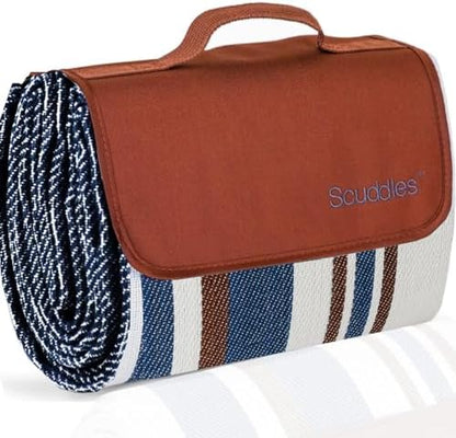 scuddles Waterproof Picnic Blanket 60" x 60" for Beach, Camping and Travel