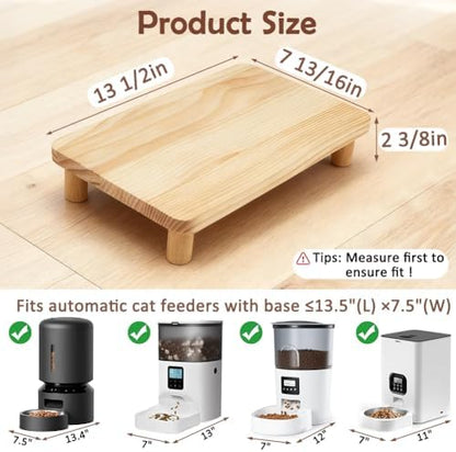 SZEE Cat Food Stand, Elevated Cat Feeder Stand for Automatic Feeder & Bowls