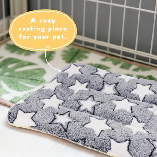 4-Pack Rabbit Bed, Fleece Washable Bunny Mat, 19"x13"