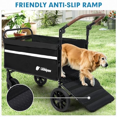 Foldable Dog Wagon for Medium & Large Dogs, Outdoor Pet Wagon