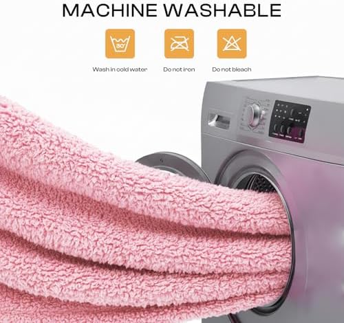 Luciphia 1 Pack 3 Calming Dog Blanket Fluffy Premium Fleece Pet Blankets Soft Sherpa Throw for Dogs Puppy Cat Pink Large (41" x31")
