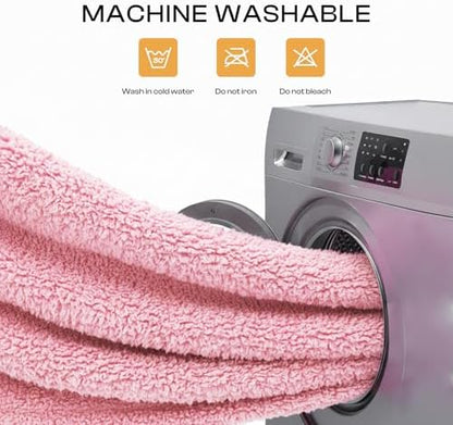 Luciphia 1 Pack 3 Calming Dog Blanket Fluffy Premium Fleece Pet Blankets Soft Sherpa Throw for Dogs Puppy Cat Pink Large (41" x31")