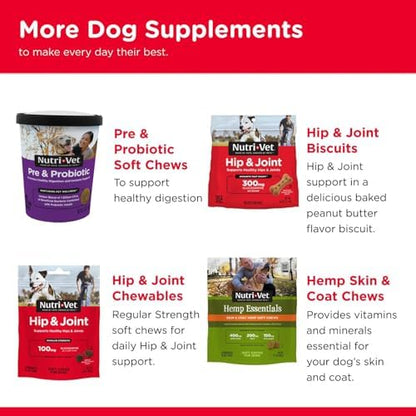 Nutri-Vet Hip & Joint Dog Supplement, 500mg Glucosamine, 75 Count