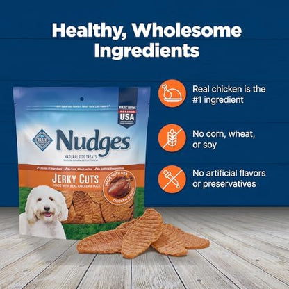 Blue Buffalo Nudges Jerky Cuts Duck Dog Treats, 10 oz