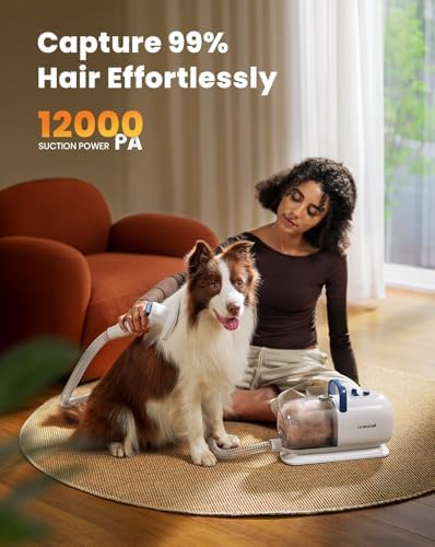 oneisall 8-in-1 Dog Grooming Vacuum & Dryer for Shedding/Drying/Trimming