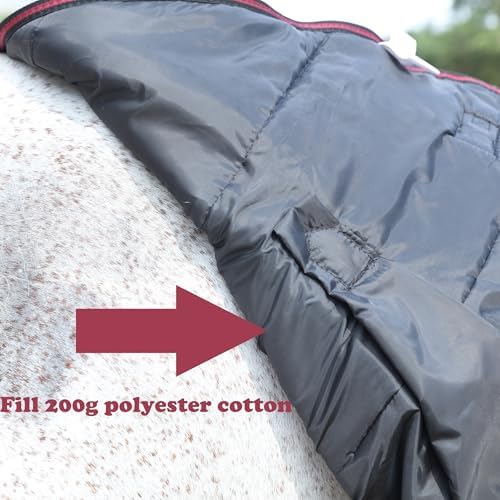 LEAFOREST 1200D Horse Turnout Blanket Waterproof 200g Fill Winter Cold Wet