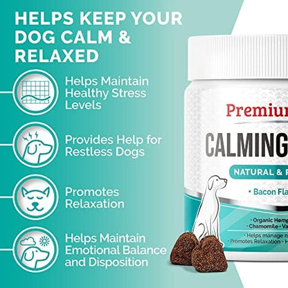 Calming Chews for Dogs - Dog Calming Treats for Anxiety Relief 120 Count