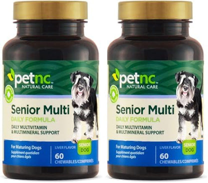 PetNC Natural Care Senior Multi Chewables for Dogs, 60 Count (Pack of 2)