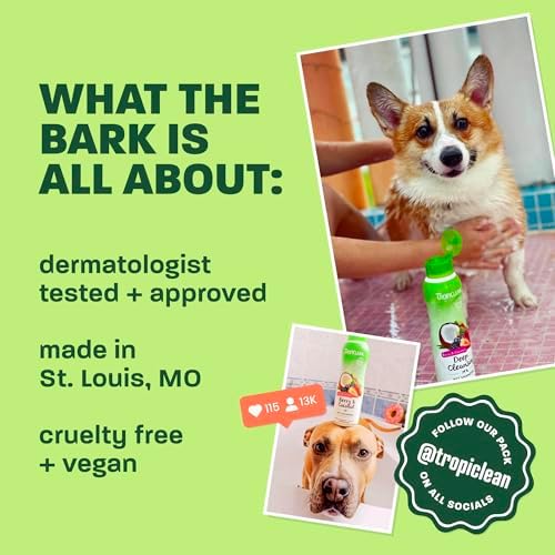 TropiClean 2in1 Dog Shampoo and Conditioner, 3X Longer Lasting Scent, 20oz