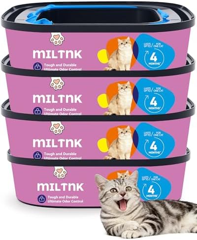 4 Pack Cat Litter Refill Bags, Litter Refill Bags Cartridge, 92 Total FT