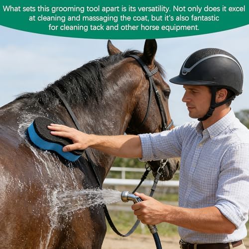 Horse Sponges for Bathing,Versatility Horse Grooming Sponge Brushes & Body Hair Washing Scrubber Supplies,2 Pack