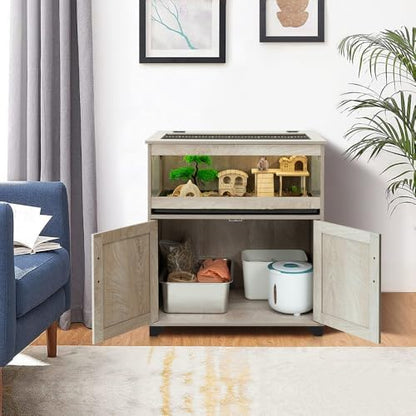 unipaws Hedgehog Cage with Storage Cabinet and Tray, Hamster Cage
