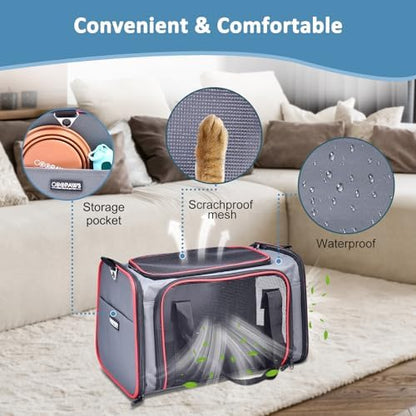 Soft-Sided Kennel Pet Carrier, Airline Approved Travel Handbag