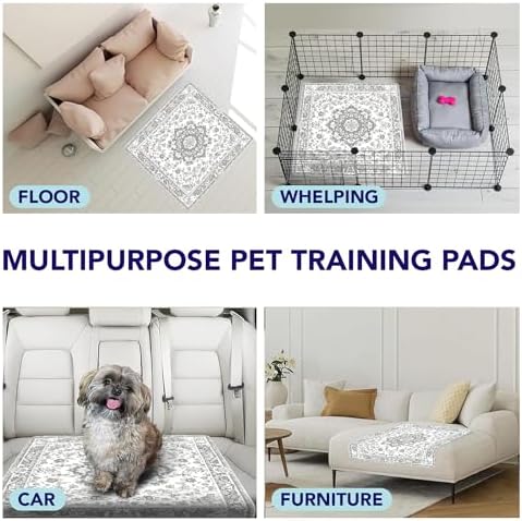 PUPIBOO Washable Pee Pads for Dogs and Cats - Super Absorbent Reusable Puppy Training Pads - 100% Waterproof, Leak-Proof & Non-Slip Whelping Pads for Pet Housebreaking