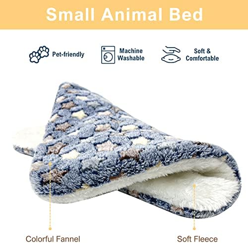 3PCS Rabbit Bed, Soft Bunny Bedding, Fleece Guinea Pig Blanket