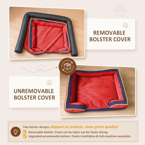 Comfort Expression Orthopedic Dog Beds for Large Sized Dog with Bolster
