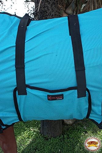 HILASON Horse Fly Sheet UV Protect Turquoise 69 in