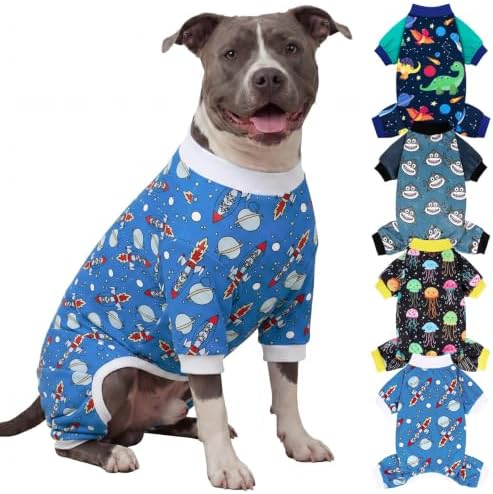 XPUDAC Dog Pajamas Clothes for Small Dogs Boy, Doggie Pjs Puppy Onesies Outfits Pet Clothes Christmas Pajamas, 4 Styles (Universe, XXXXX-Large)