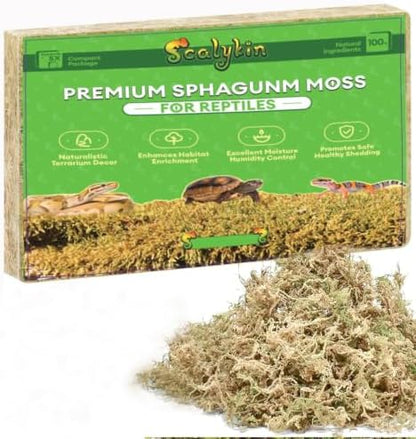Sphagnum Moss for Reptiles & Plants, 3.4 OZ Terrarium Moss Bedding