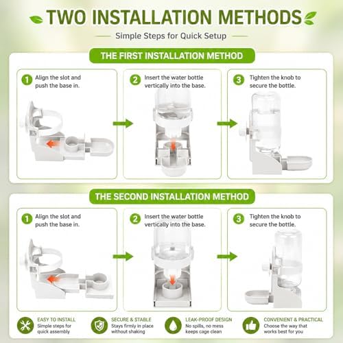 Rypet No-Mess Bird Feeder and Water Dispenser Set for Small Birds