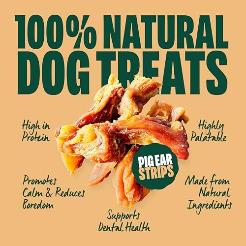 Pig Ear Strips Dog Treats, Breathtaking Maple Syrup Flavor, 100% Natural, Fully Digestible, Rich in Protein & Omega Fatty Acids, Rawhide Free, Odor Free, Incredibly Crispy. (8 Oz)
