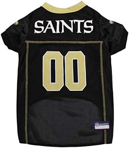 Pets First NFL New Orleans Saints Dog Jersey, Size XX-Large, Football Shirt Costume for Pet, Dog Sports T-Shirt, NFL Team Clothing for Cats, Licensed Pet Apparel Available in 7 Sizes and 32 Teams