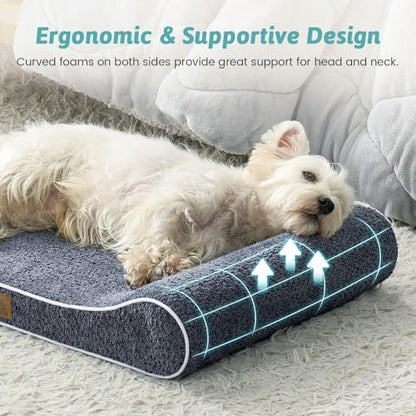 COZY KISS Orthopedic Dog Bed, for Small Dogs up to 35 lbs, 30x20x5in