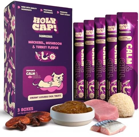 Grain-Free Dog Treats, Mackerel & Turkey Purée, 0.5 oz, 15 Pack