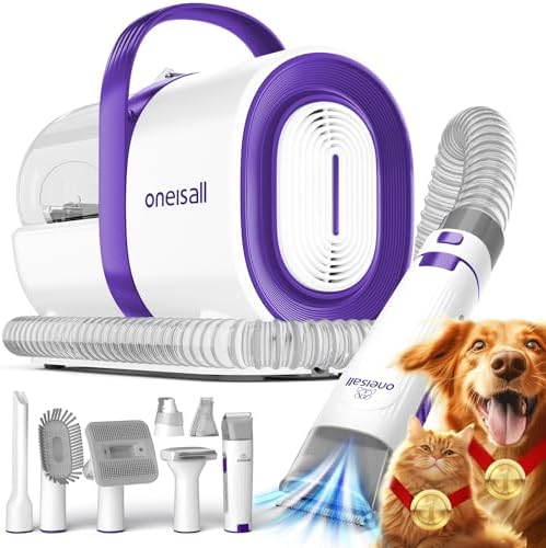 oneisall Dog Grooming Vacuum with Clipper & Nail Grinder&Trimmer