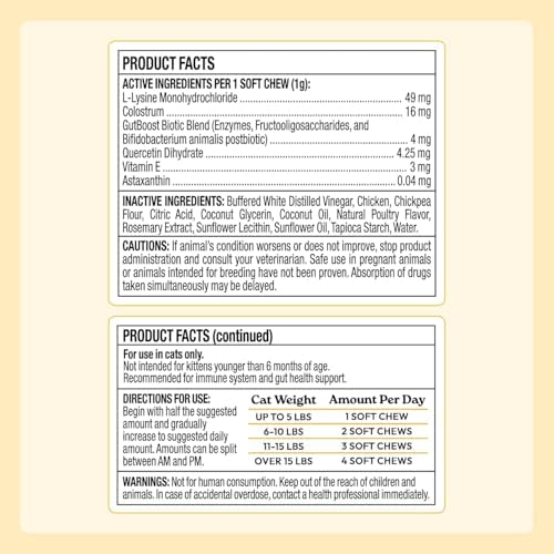 WellJoy Immune Cat Supplement + Lysine, Astaxanthin, GutBoost, 90ct